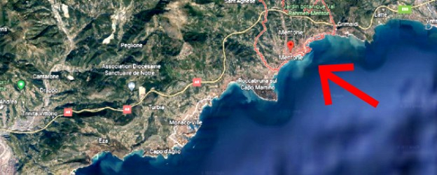 mappa itinerario crociera in costa azzurra